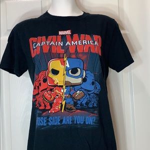 3/$10 Funko Civil War T-shirt size Small